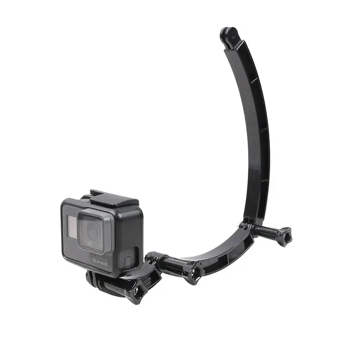 Pour Gopro 13 accessoires auto-Selfie bâton casque bras Extension incurvée 3 voies