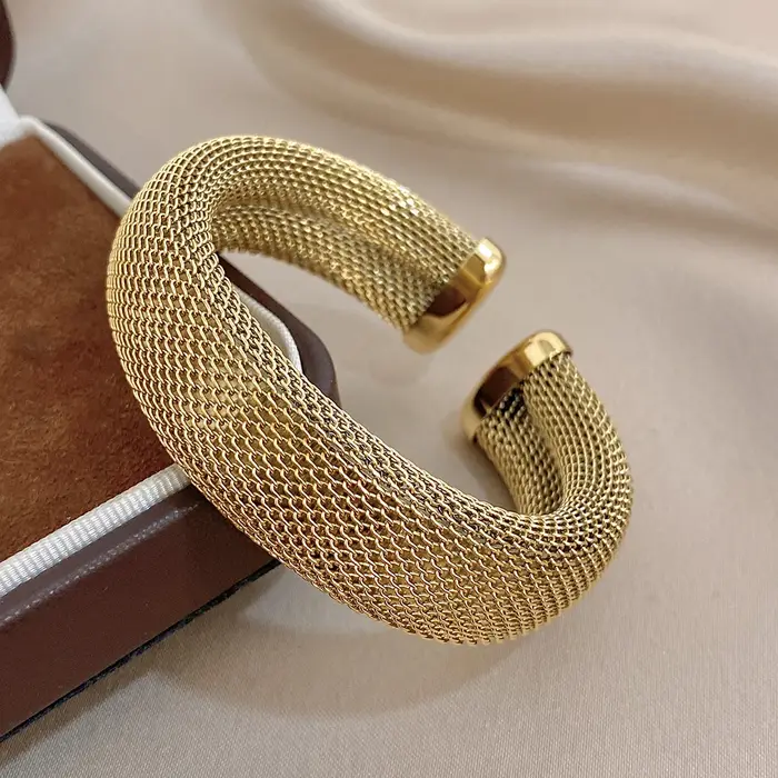 Greatera – Bracelet ouvert en acier inoxydable