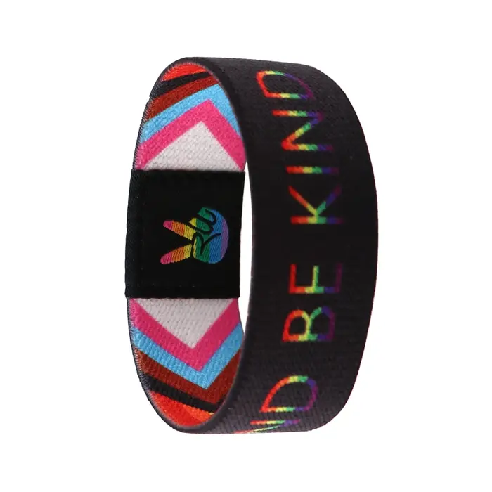 Bracelet arc-en-ciel en polyester