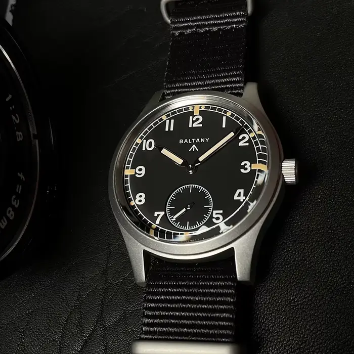 Montre militaire rétro Baltany S2019 D12 WWII, montre à quartz pour homme de 36 mm, étanche à 100 m, lumineuse, en acier inoxydable, décontractée, pour tous les jours