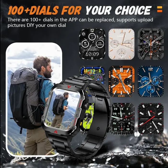 G.L Wear 2025 nouvelle montre intelligente de sport Bluetooth parler lampe de poche LED multi-fonction Sports de plein
