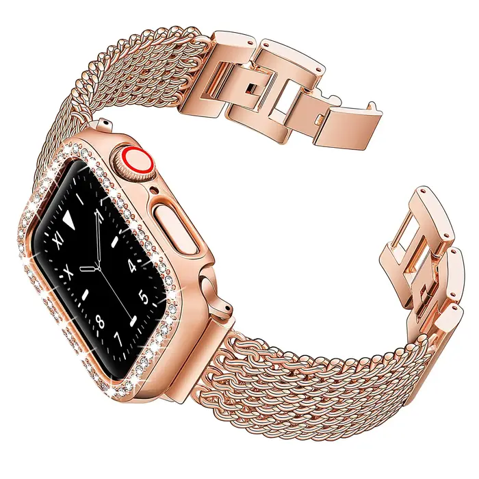 Coque et bracelet de montre en métal pour Apple watch