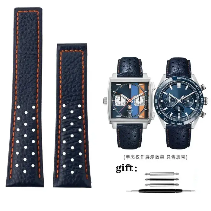 Bracelet de montre en cuir véritable 22mm, pour TAG Heuer Monaco, CAW211M 211P CAW211R 211T, bracele
