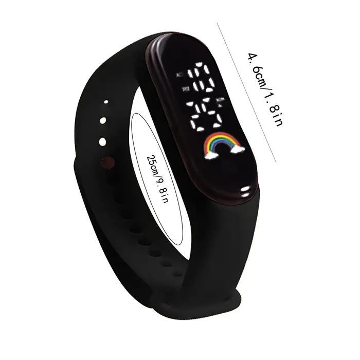 Montre numérique pour enfants, étanche, intelligente, tactile, LED, multicolore, pour sports de plein air, mode, dessin animé, cadeau d'anniversaire