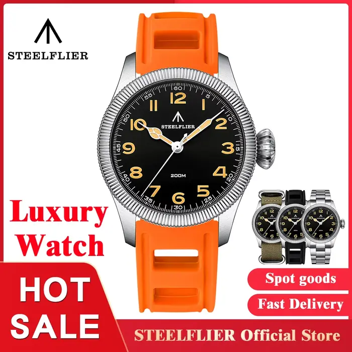 STEELFLIER officiel SF741 classique montres à Quartz Souvenirs saphir miroir VH31 muet 200M étanche luxe montre lumineuse
