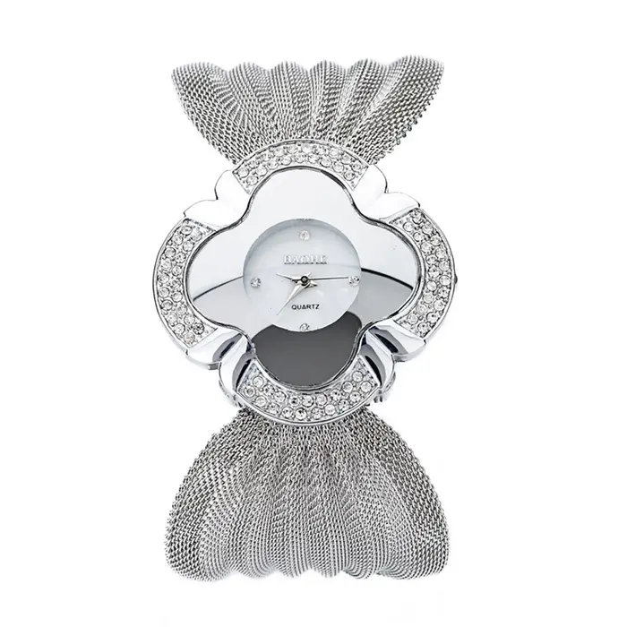 Montre-bracelet en maille pour femme, bracelet naren or, alliage, quartz, papillon, biscuits, montre