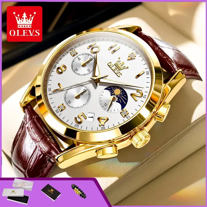 Montre-bracelet à quartz OLEVS 2890 pour homme