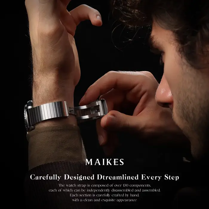 MAIKES – Bracelet de montre à maillons intégrés