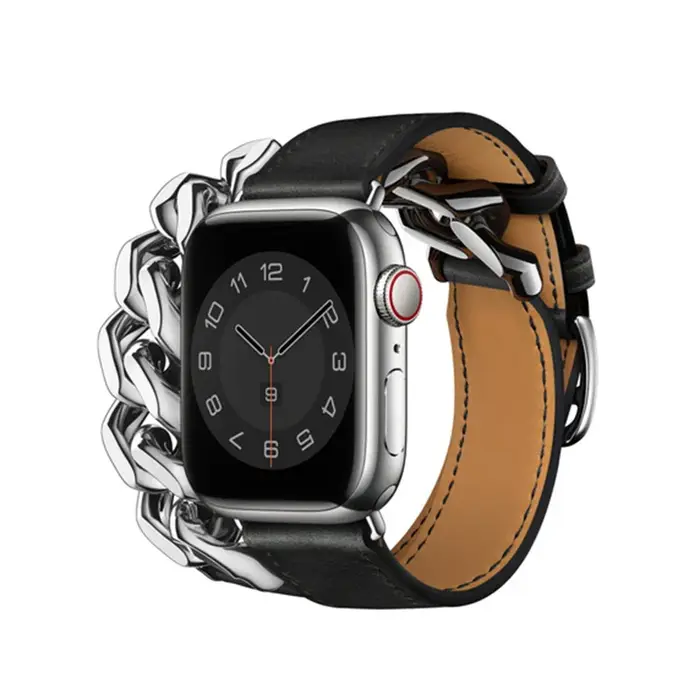 Bracelet en cuir véritable pour Apple Watch Ultra 2