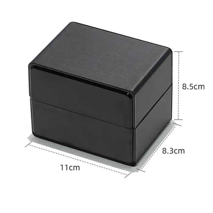 Boîte à montre de luxe en cuir PU avec lumière LED