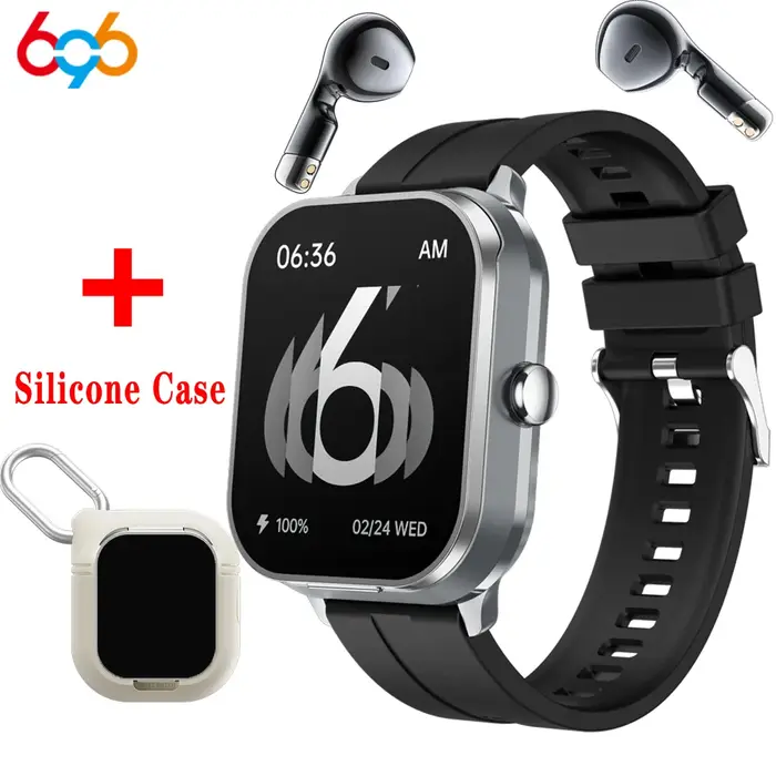 Montre connectée Bluetooth 2 en 1 avec écouteurs TWS