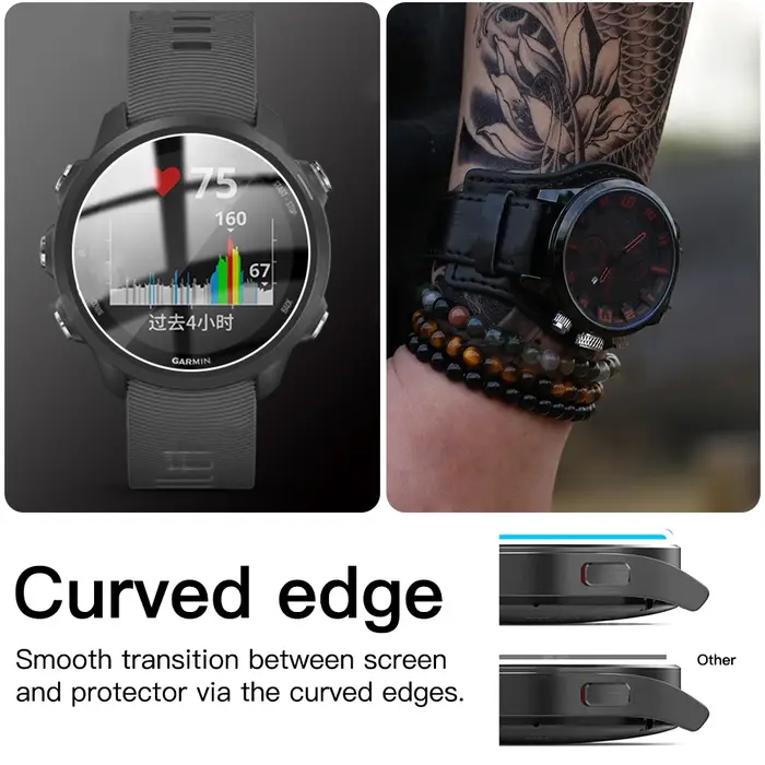 Film de protection d'écran de montre transparent, 1 à 5 pièces, pour Garmin Forerunner 55/235/245/245M/255/255S/645/935/945/955, protection en verre trempé 9H