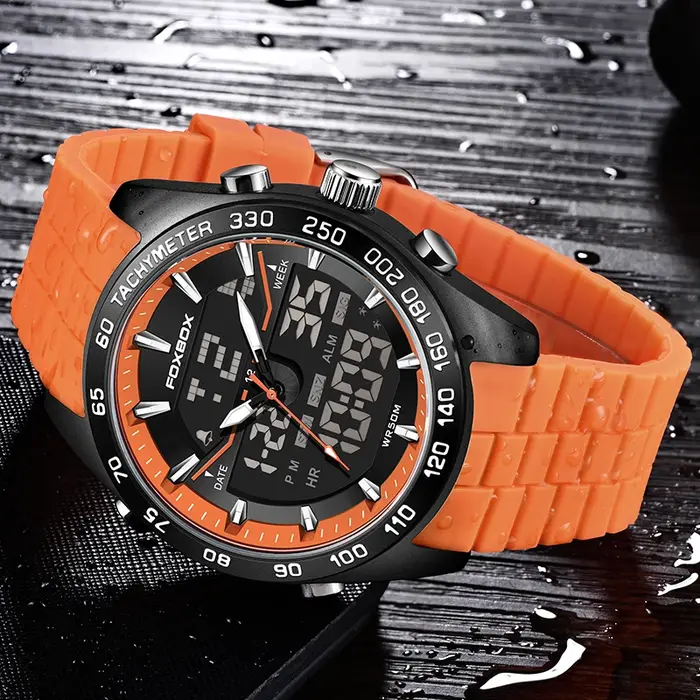 Nouveau FOXBOX mode montres militaires pour hommes de luxe Original sport chronographe montre Cadeau d'horloge de montre-bracelet à quartz étanche