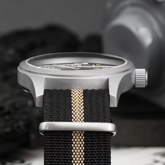 Militado ML05 38mm montre militaire mis5 2035 mouvement bombé saphir cristal C3 vert lumineux 10Bar étanche montres Vintage