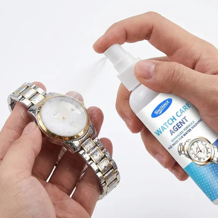 Spray de polissage pour l'entretien des montres - Prévient la décoloration et restaure la brillance des surfaces
