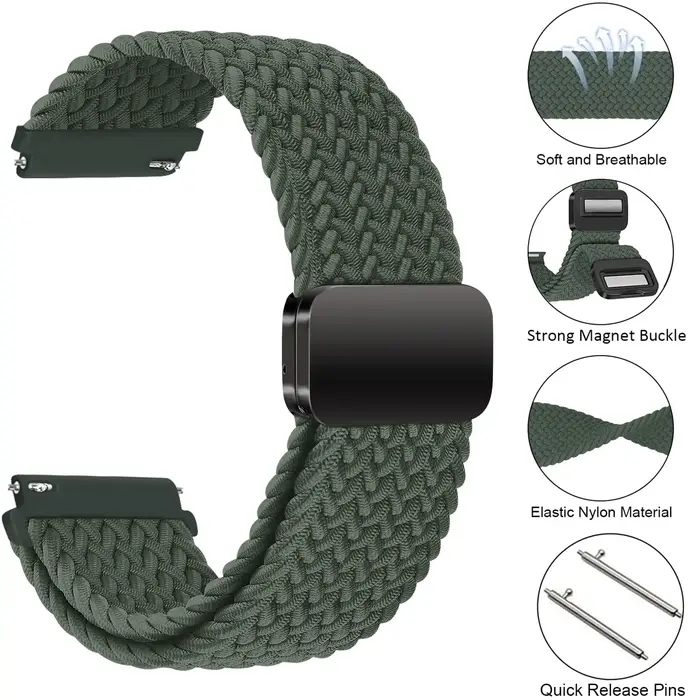 Bracelet tressé magnétique pour montre connectée Oneplus Watch 4 3 2r 2 46