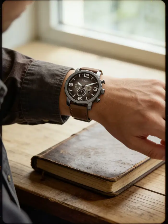 Montre chronographe surdimensionnée Fossil pour homme