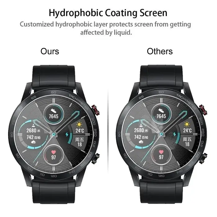 Montre intelligente ronde diamètre 37mm 36 38 39 40 30 31 34 32 33 35mm 42 43 44 45 46 41 MM Film de protection d'écran en verre trempé