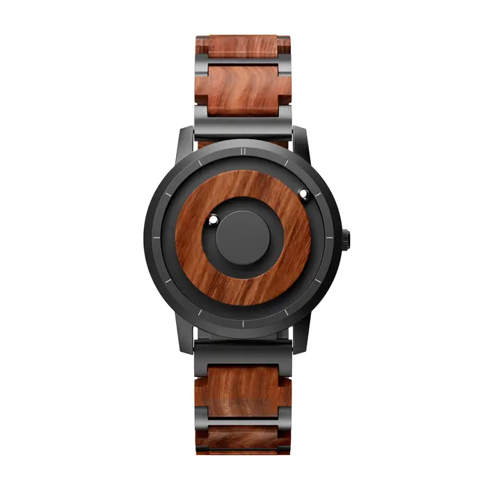 Montre magnétique pour homme EUTOUR, montre à quartz en bois étanche - Accessoires de mode élégammen