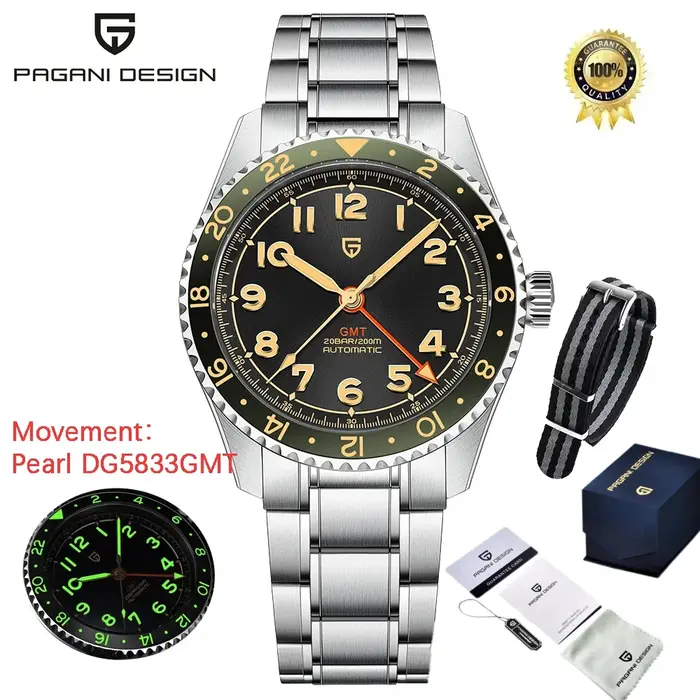 Montre Pagani Design 2026 nouvelle collection Top PD1784 Pearl DG5833 GMT