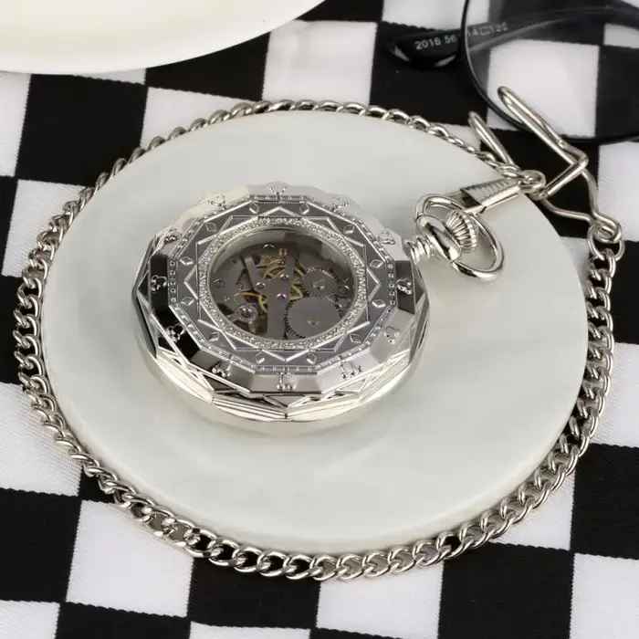 Montre de Poche Mécanique à Remontage Manuel pour Homme et Femme
