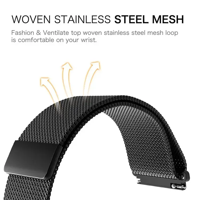 Bracelet métallique 18mm 20mm 22mm pour Garmin Vivoactive 3 4 4s 5 6