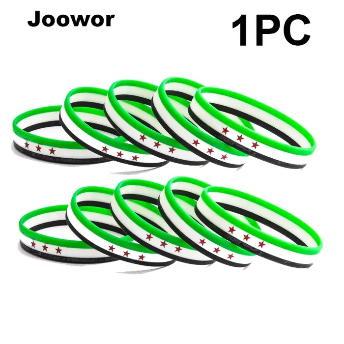 Bracelets en caoutchouc de silicone avec drapeau de Bulgarie