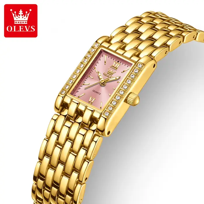 OLEVS femmes montres de luxe doré en acier inoxydable femme montre étanche classique mode