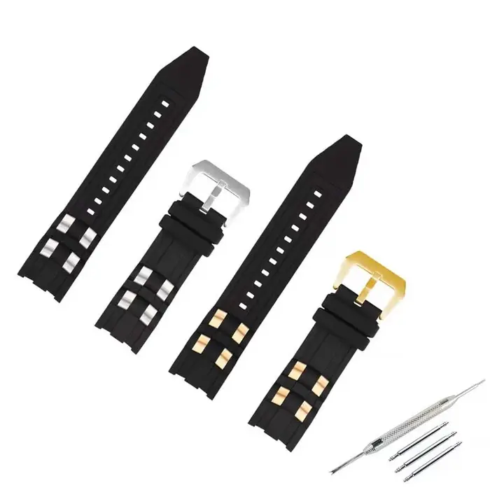 Bracelet de montre en caoutchouc pour hommes Compatible avec Invicta Pro Diver particules métalliques 6983