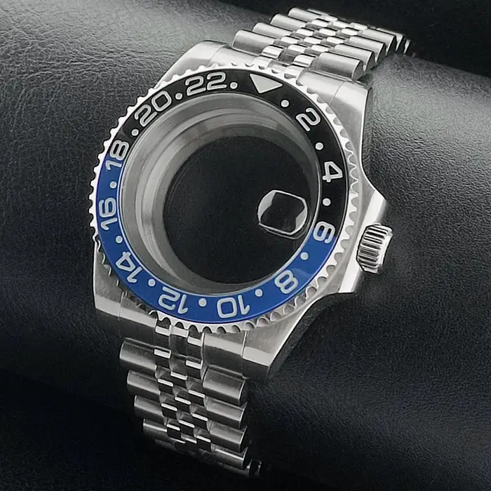 Boîtier de montre Gstuff 40MM Verre saphir à rotation bidirectionnelle adapté au mouvement NH-34