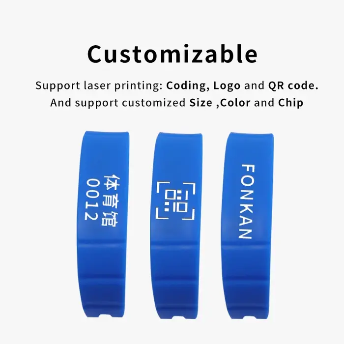 Bracelet en Silicone avec puce RFID UHF