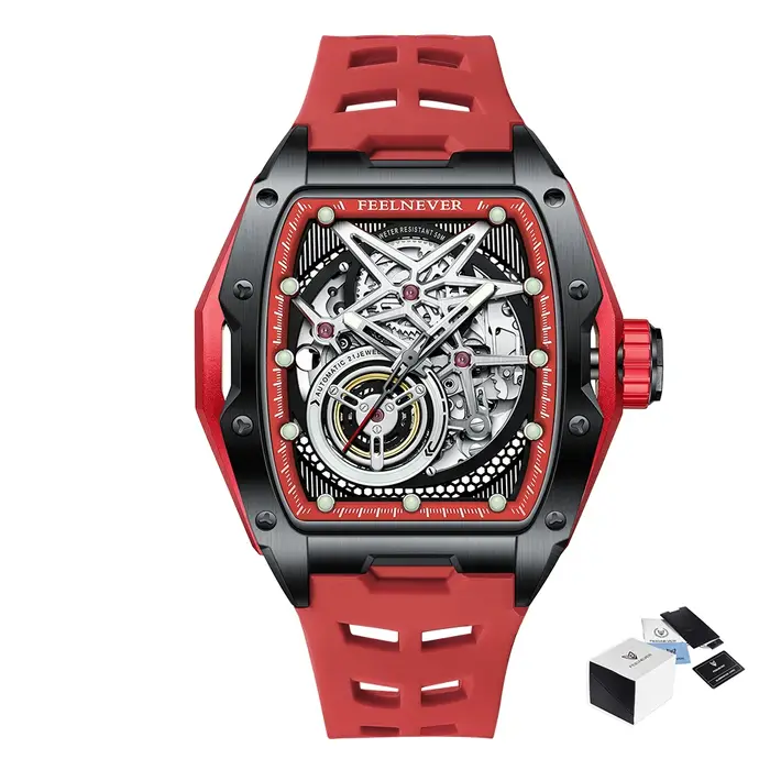 Hollow Tourbillon montres pour hommes montre automatique de luxe