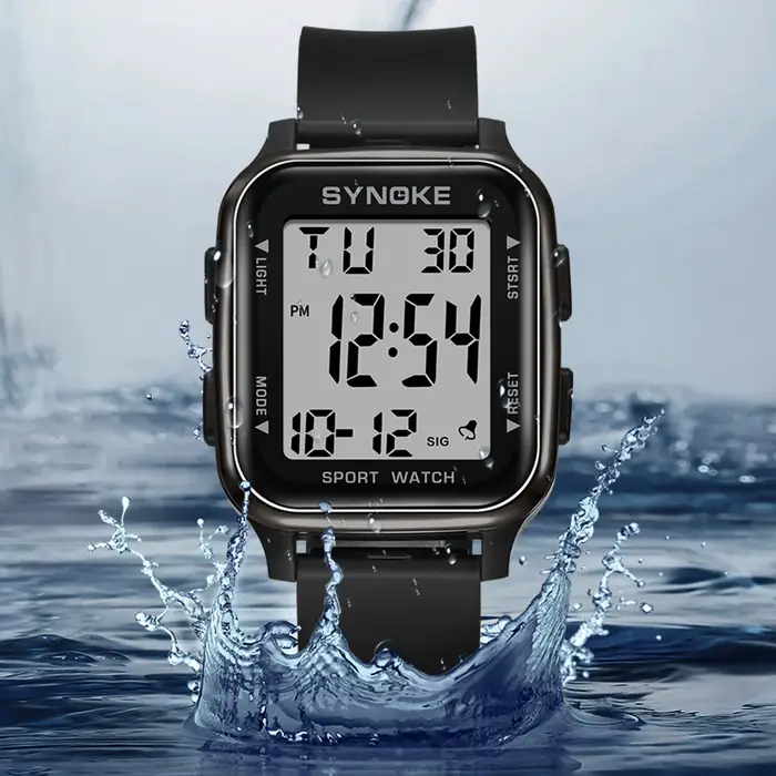 SYNOKE montre numérique militaire en plein air nouveau pour hommes mode rétro hommes montre sport étanche hommes montre multifonctionnel lumineux