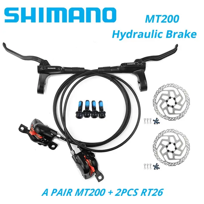 Original Shimano MT200 vtt VTT frein à disque hydraulique gauche avant droite arrière 145CM Rotor RT56 RT54 RT26 RT30