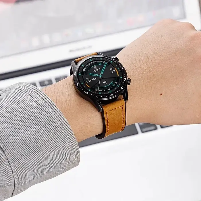 Bracelet en cuir et Silicone pour Samsung Galaxy Watch 4 5 6 7 40mm/44mm