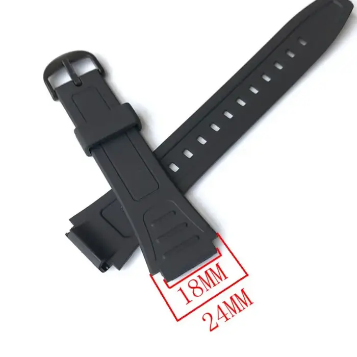 Bracelet de montre en caoutchouc de Silicone pour Casio G Shock W-800H W-217 AQ-S800W, accessoires de montre, Bracelet de sport 18MM