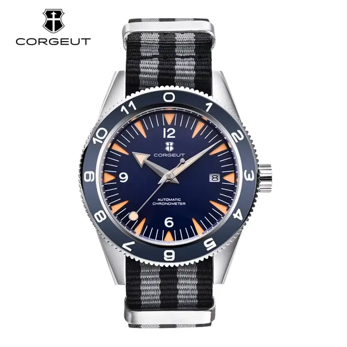 Montre japonaise lumineuse automatique pour hommes, verre saphir 41MM, étanche à 100m, bracelet en N