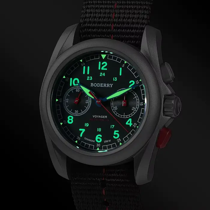 BODERRY – montre chronographe pour hommes