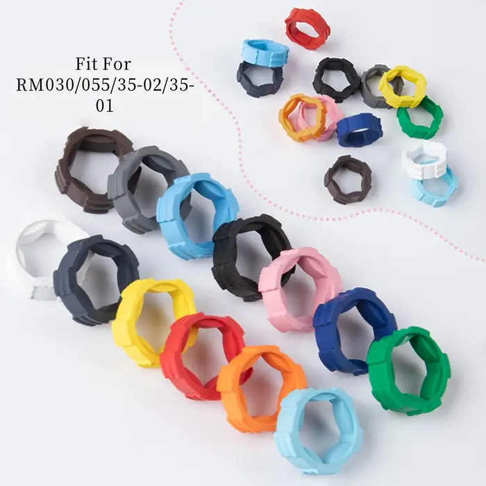 Bague de couronne de montre en caoutchouc FKM pour Richard Mille RM010 RM011 RM023 RM030 RM035 RM055 RM37-01 RM37-02 RM005 RM059 – Lunette de remplacement