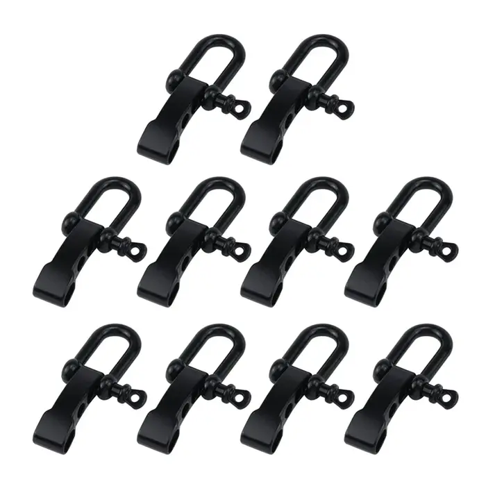 Lot de 10 manilles ajustables pour bracelet de paracorde