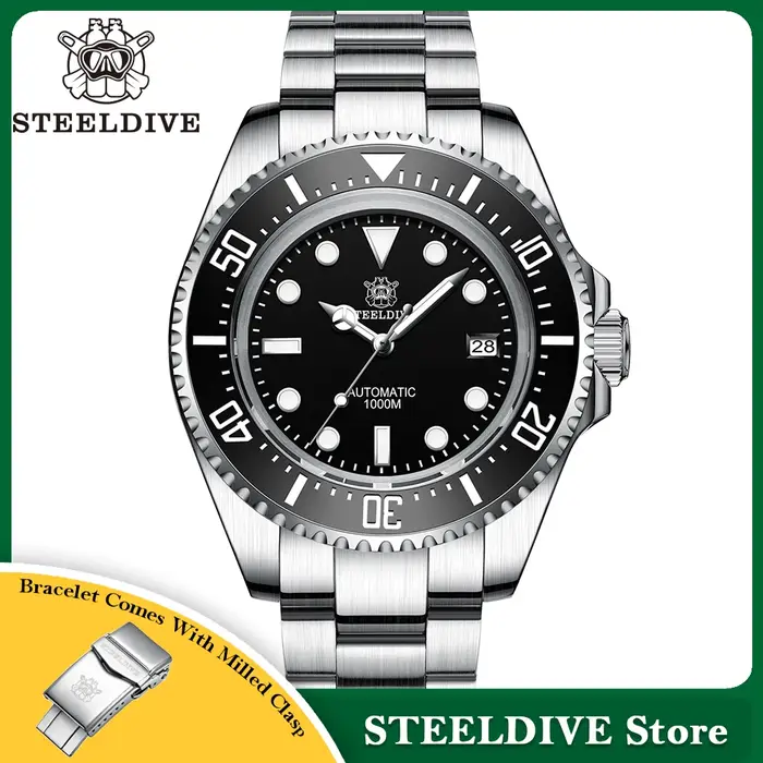 STEELDIVE 1000M étanche 45.4MM grande montre fantôme d'eau pour hommes Super BGW9