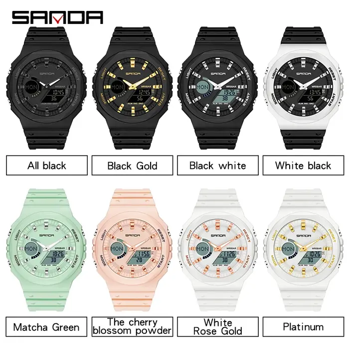 SANDA montres de sport de plein air hommes Ms LED