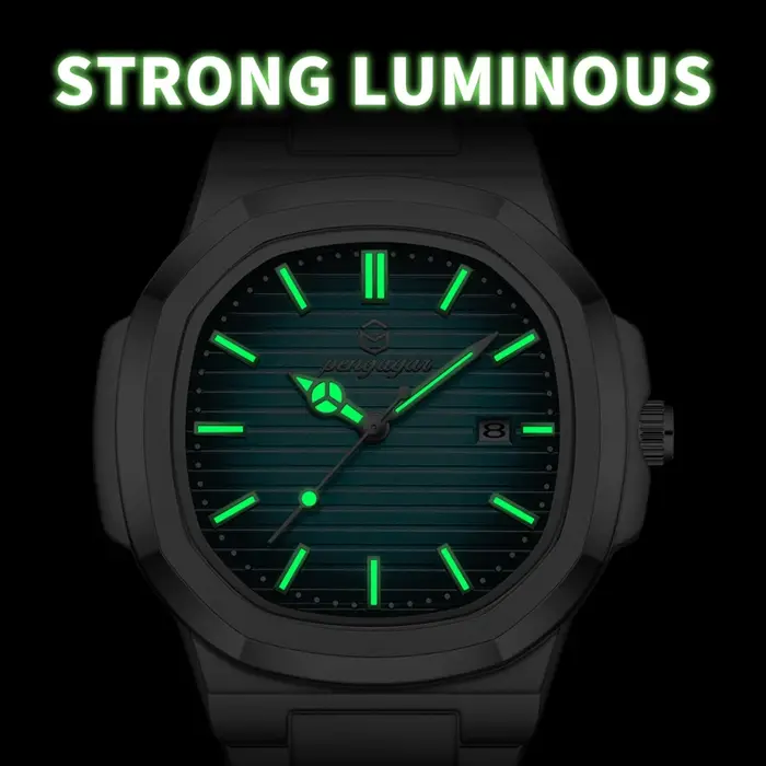 Nouvelle Montre Militaire de Luxe 2026 pour Homme, Carrée, Étanche, Lumineuse, Date et Jour, en Acie