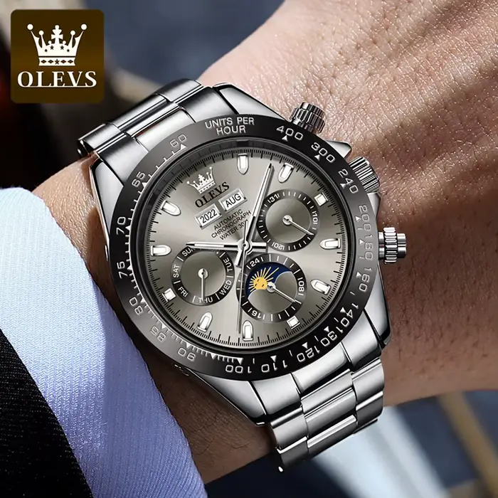 Montre-bracelet de sport mécanique étanche pour homme