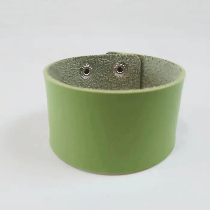 Bracelet large en cuir de vachette pour hommes et femmes