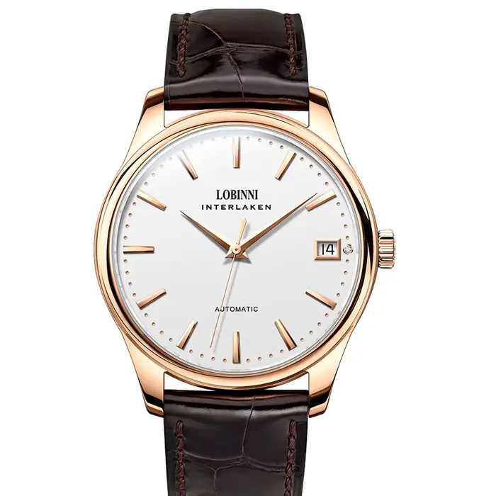 LOBINNI mode femmes montre-bracelet 50 m bracelet en cuir résistant à l'eau montres automatiques de luxe