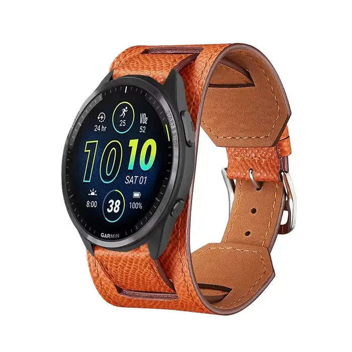 22/20mm Bracelet en cuir Premium Garmin Forerunner 265 165 55 965 970 570 Bracelet Correa Garmin Ven