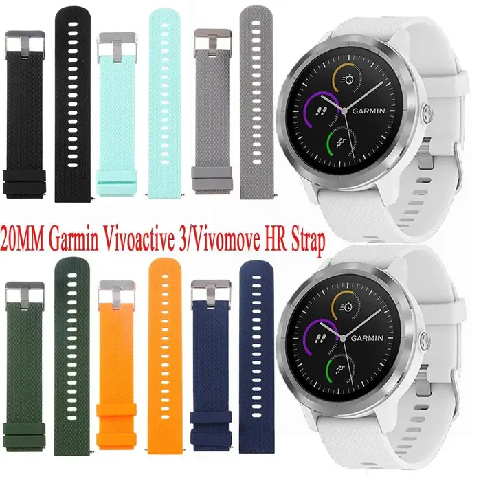 Bracelet de montre en silicone pour Garmin Vivoactive 3
