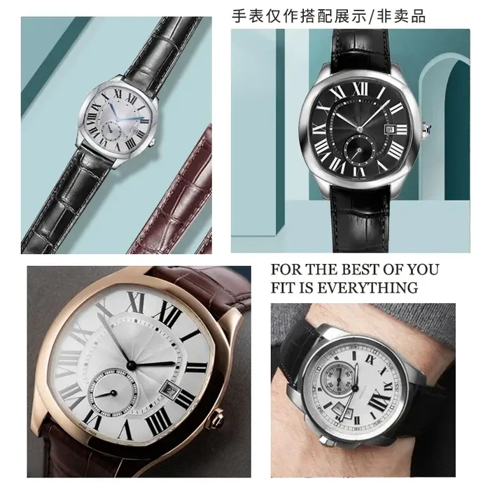 Bracelet de montre en cuir véritable