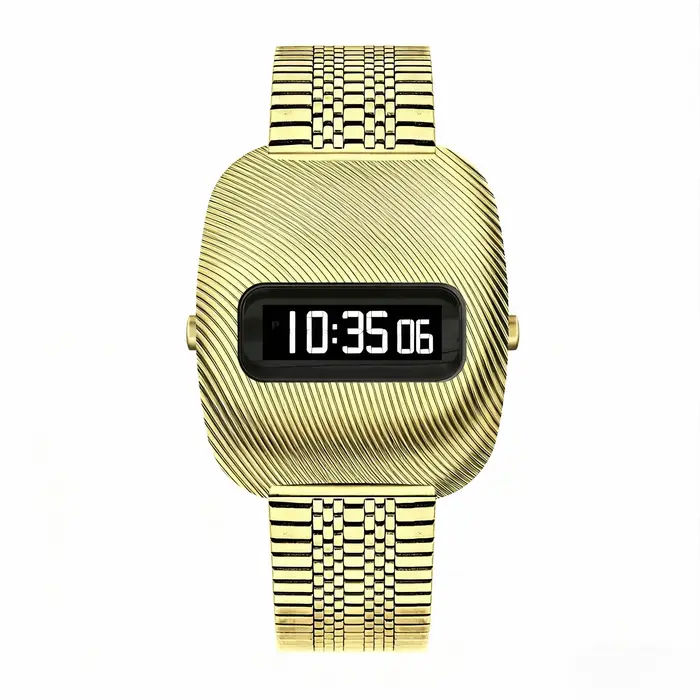 Ripple Time – montre numérique Vintage pour hommes, Style rétro futuriste des années 70, mode LED, b